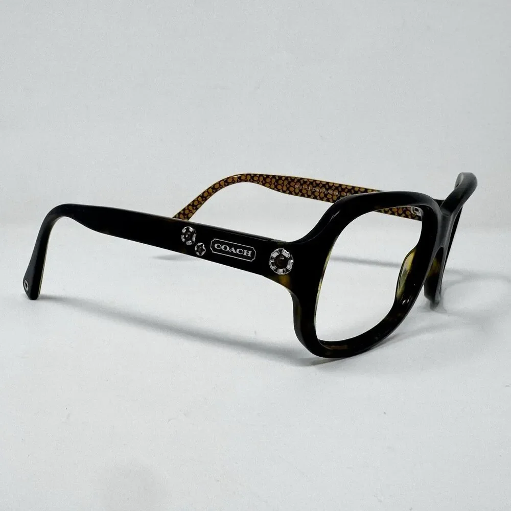 Coach HC8016 Clara L008 Dark Tortoise Eyeglass Frames 57-15-130
